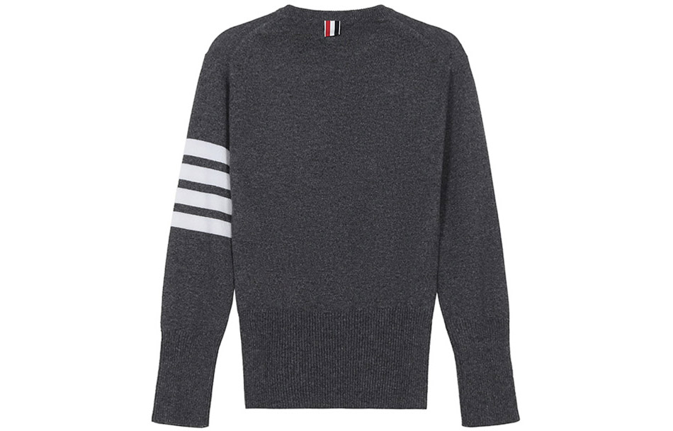 (Women) THOM BROWNE FW21 Striped Crewneck Cashmere Sweater Grey FKA001A-00011-035 圖 3