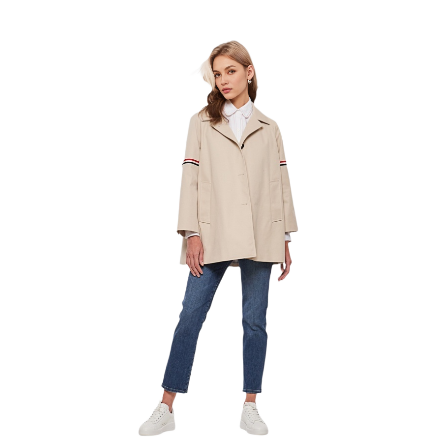 (Women) Thom Browne FW21 Striped Pattern Collared Jacket Women FOC704O-06111-250 圖 3