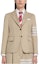 Order (W) Thom Browne FW22 米色四條紋棉質西裝外套。 FBC816A-07890-275