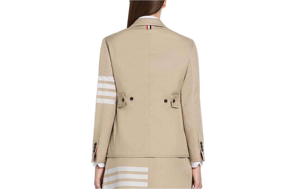 (Women) Thom Browne FW22  Beige Cotton Blazer with Four-Bar Stripes. FBC816A-07890-275 圖 3