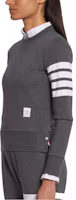 Purchase (W) 톰 브라운 FW22 클래식 4-바 그레이 크루넥 스웨트셔츠 다크 그레이. FJT002A-00535-025