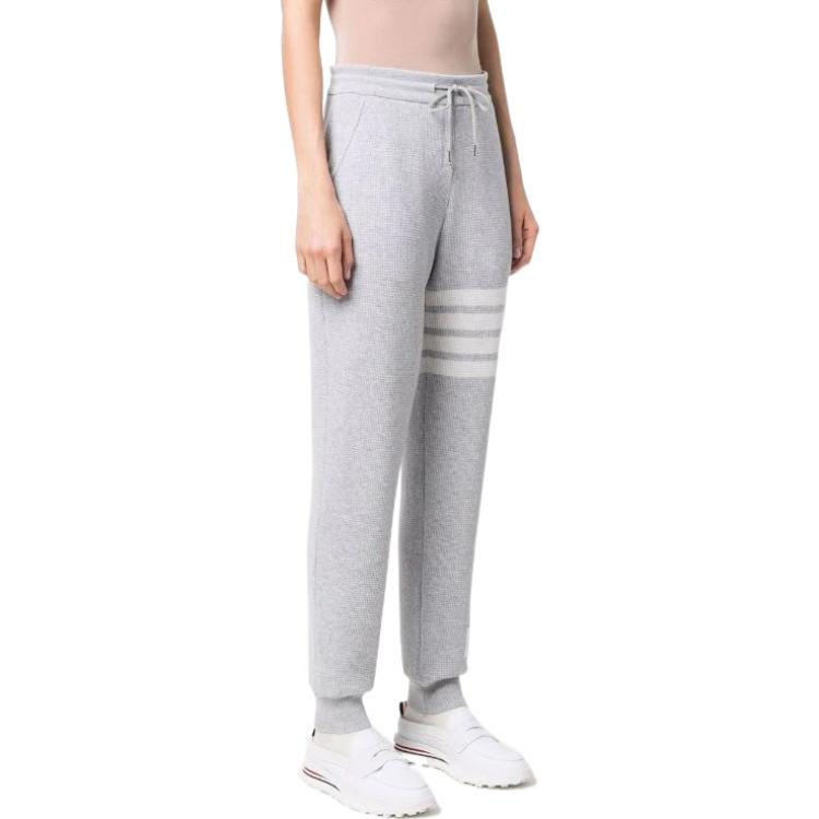 Purchase (W) 톰브라운 FW22 클래식 4-바 니트 와플 스웨트팬츠 그레이 FJQ073-AJ0012-065