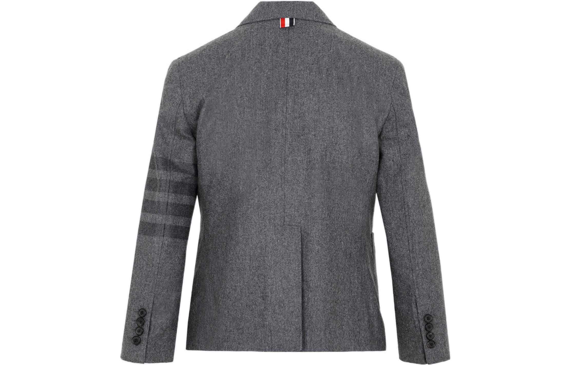 (Women) THOM BROWNE FW22  Gray Single-Breasted Casual Striped Blazer Jacket. FBC782A-06393-035 圖 3