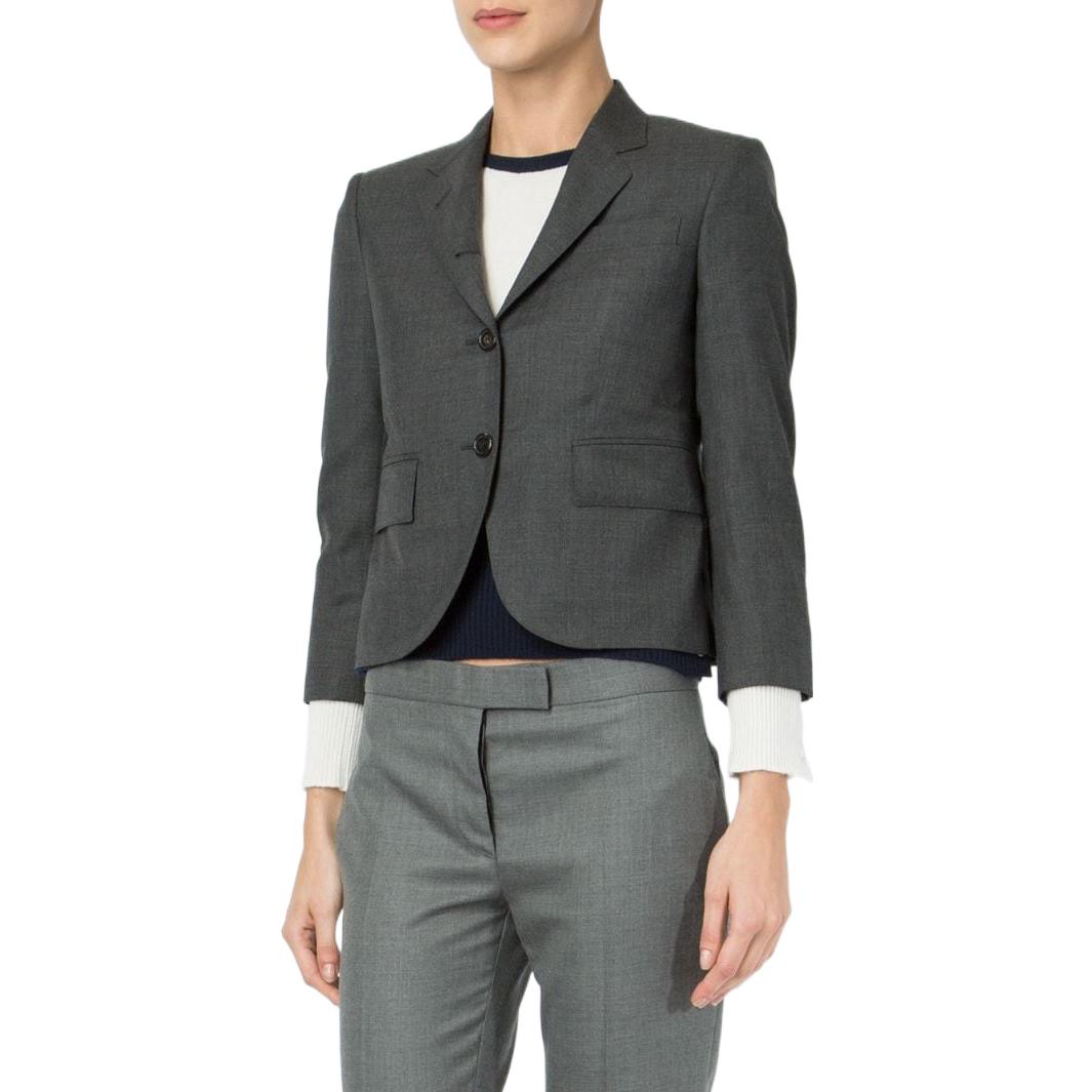 (Women) THOM BROWNE FW22  Grey Single-Breasted Long-Sleeve Blazer Jacket FBC010A-00626-025 圖 5