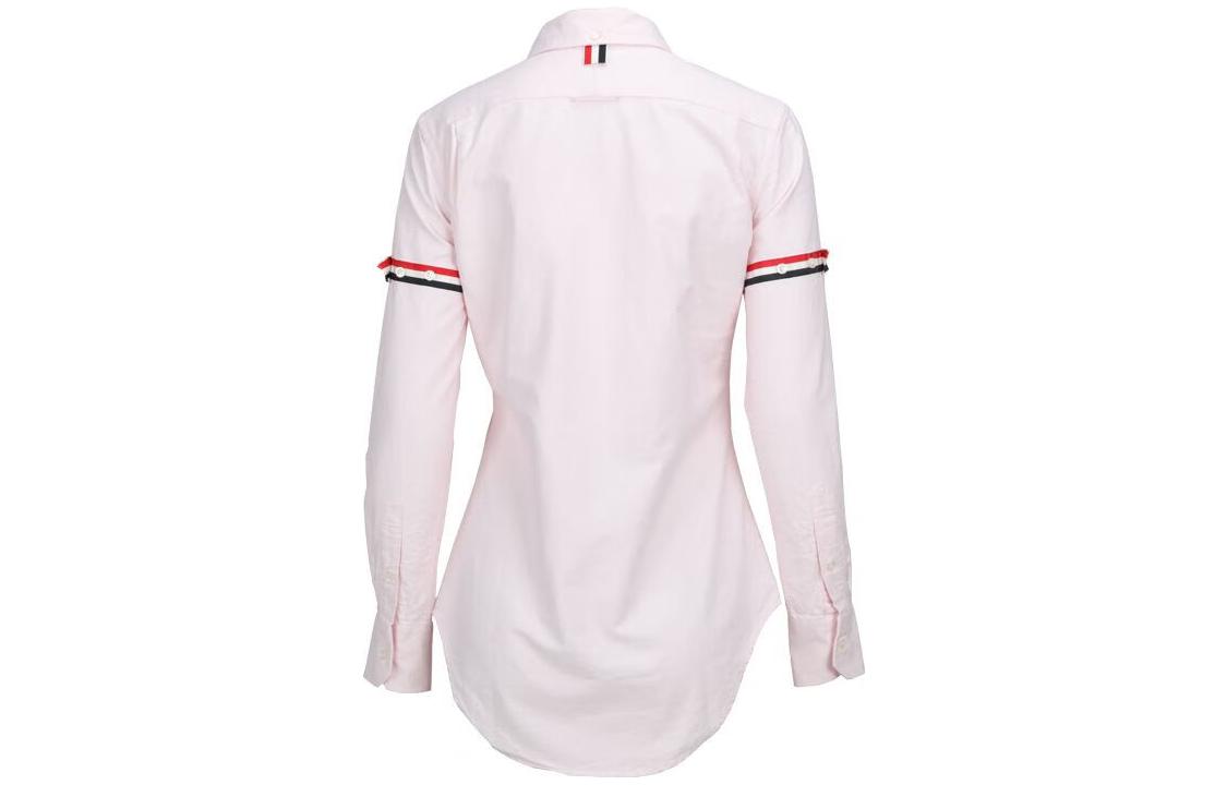 (Women) THOM BROWNE FW22  Pink Long Sleeve Shirt with RWB Striped Armband. FLL019E-06177-680 圖 3
