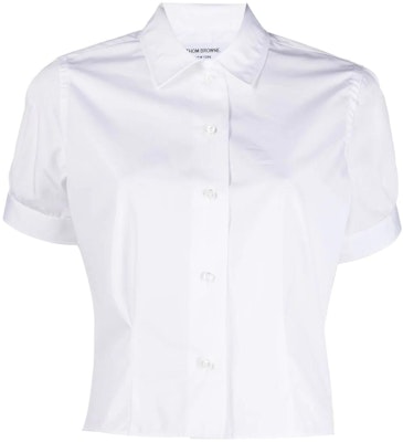(W) Thom Browne 2022秋冬短袖单排扣白衬衫 FLL138A-03113-100 Order (W) Thom Browne 2022秋冬短袖单排扣白衬衫 FLL138A-03113-100