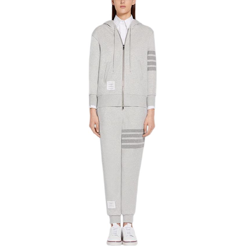 Purchase (W) 톰브라운 FW22 그레이 스트라이프 지퍼 후디 FJT174A-06910-065