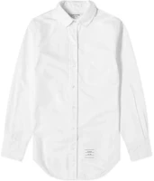 (Women) THOM BROWNE FW22 White Solid Single-Breasted Long-Sleeve Shirt FLL019B-03634-100 (Women) THOM BROWNE FW22 White Solid Single-Breasted Long-Sleeve Shirt FLL019B-03634-100