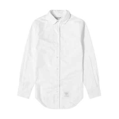 (Women) THOM BROWNE FW22 White Solid Single-Breasted Long-Sleeve Shirt FLL019B-03634-100