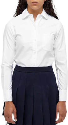 (W) 톰브라운 FW22 화이트 솔리드 싱글브레스티드 긴소매 셔츠 FLL019B-03634-100 Purchase (W) 톰브라운 FW22 화이트 솔리드 싱글브레스티드 긴소매 셔츠 FLL019B-03634-100