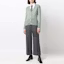 Lookbook (W) THOM BROWNE FW22 Celana Wide-Leg 4-Bar Klasik Abu-Abu. FTC444A-06393-035