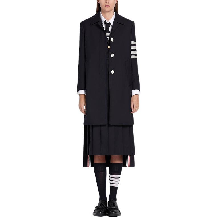 (Women) Thom Browne FW22 Colorblock Stripe Print Single-Breasted Blazer Navy . FBC010V-06146-415 圖 3