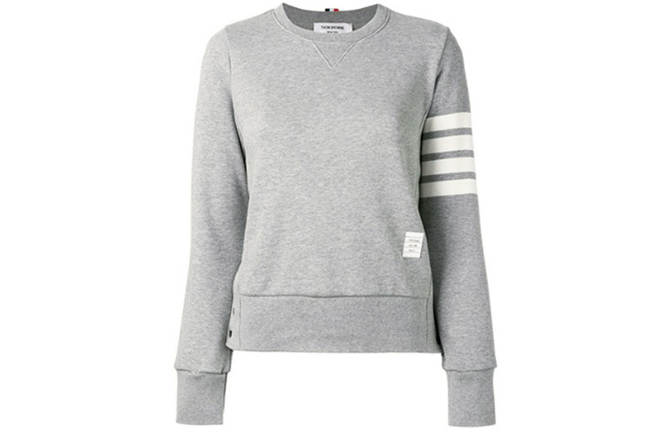 Order (W) トムブラウン FW22 グレー クラシック 4ストライプ ロゴ プルオーバー スウェットシャツ FJT002A-00535-055