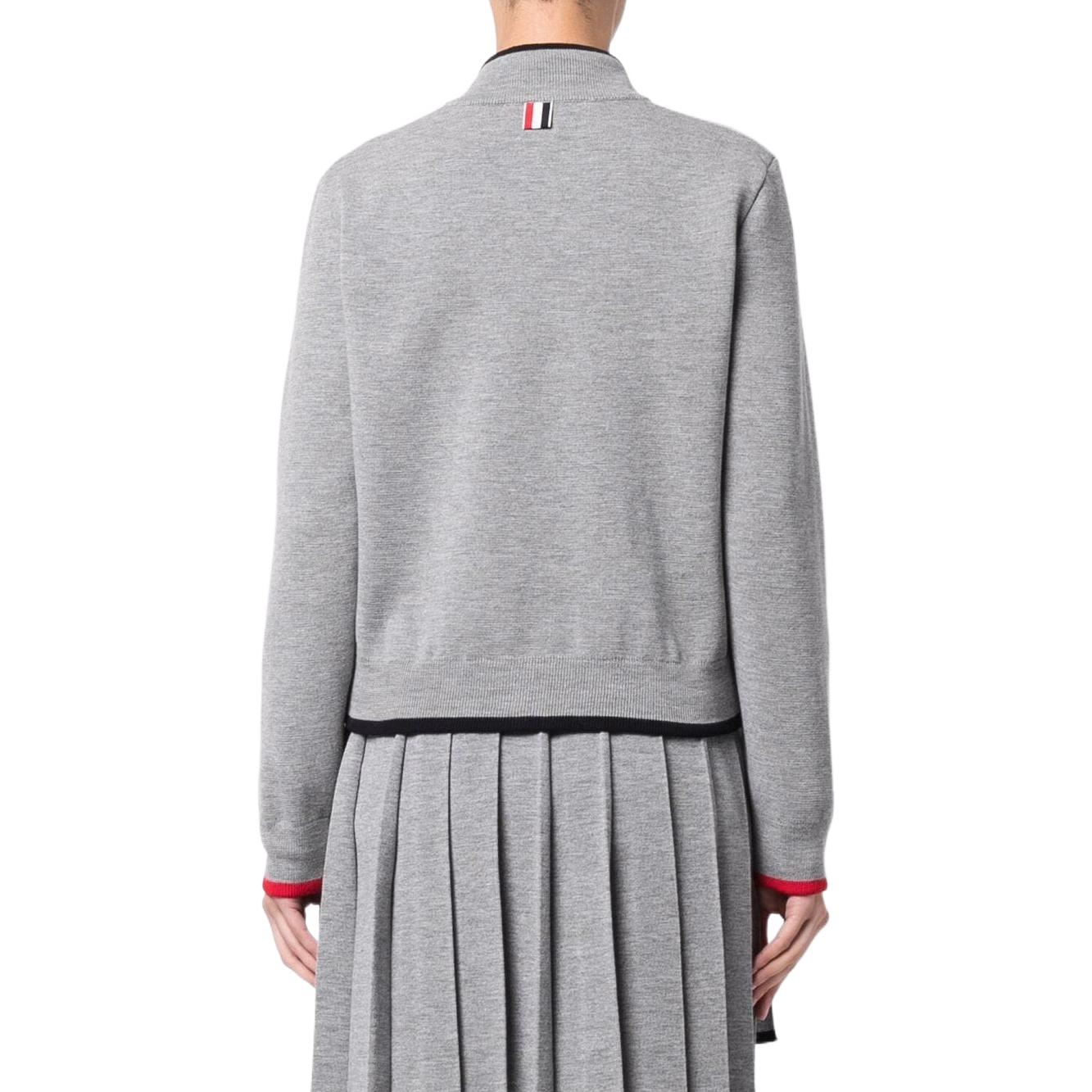 (Women) Thom Browne FW22 Grey Contrast Trim Single-Breasted Jacket FKJ073A-Y1037-055 圖 4