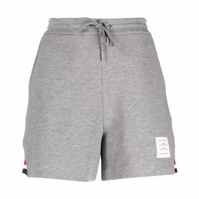 (Women) THOM BROWNE FW22 High-Waisted Tie Belt Straight Shorts Grey Womenswear. FJQ088A-00050-055