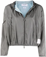 (Women) Thom Browne FW22 Oversized Solid Color Zip Hoodie Jacket Grey FJT242A-F0138-035 (Women) Thom Browne FW22 Oversized Solid Color Zip Hoodie Jacket Grey FJT242A-F0138-035