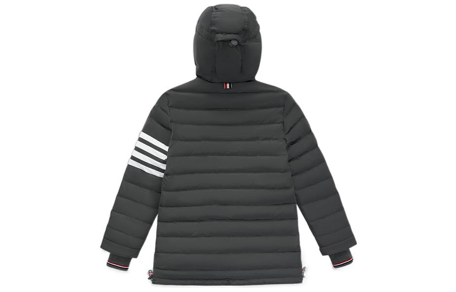 Lookbook (W) THOM BROWNE FW22 Jaket Quilted Hooded Down Abu-Abu Tua FOD077X-07259-035