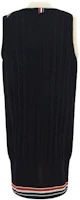 Shop (Women) THOM BROWNE FW22 Striped Knit Button Sleeveless Vest Black FKV155F-Y1024-415