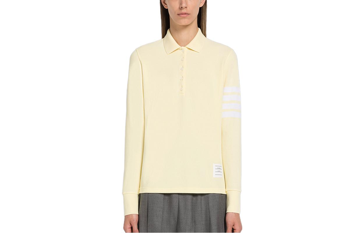 (Women) Thom Browne FW23  Classic Four-Stripe Cotton Long Sleeve Polo Shirt. FJP053G-07976 圖 11
