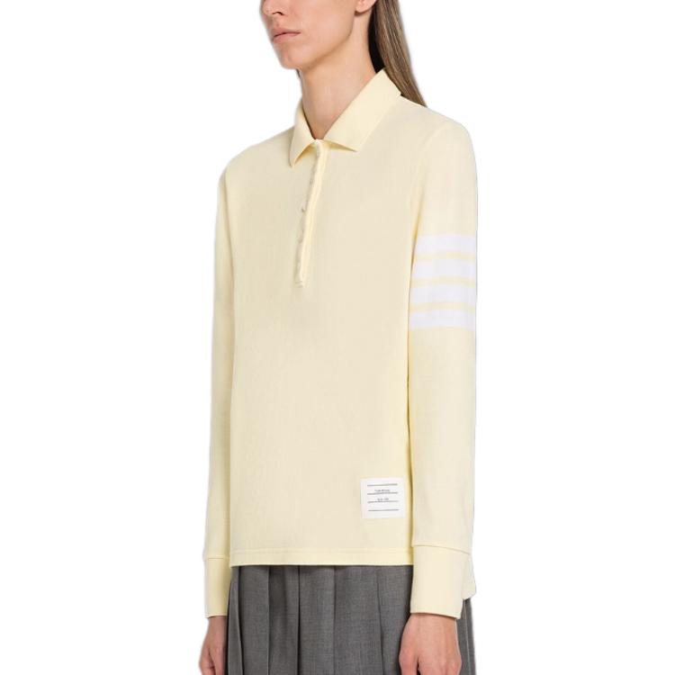 (Women) Thom Browne FW23  Classic Four-Stripe Cotton Long Sleeve Polo Shirt. FJP053G-07976 圖 12