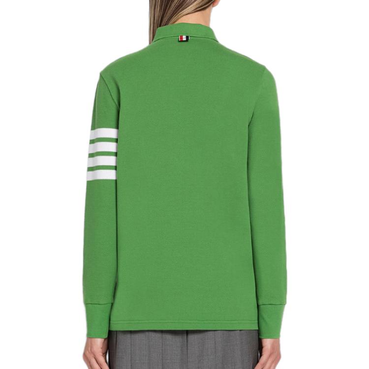 (Women) Thom Browne FW23  Classic Four-Stripe Cotton Long Sleeve Polo Shirt. FJP053G-07976 圖 7