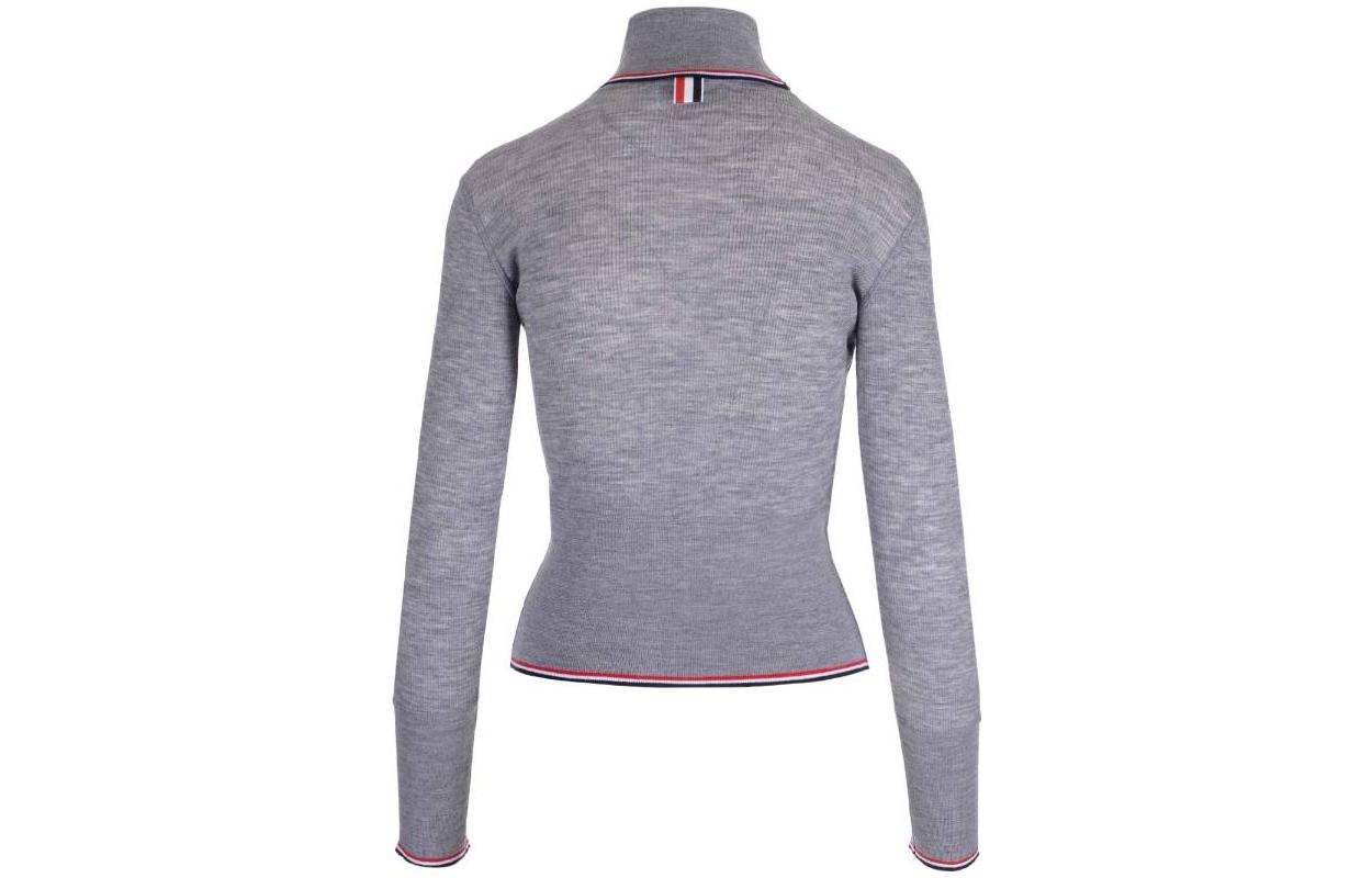 Lookbook (W) Thom Browne 2023秋冬 灰色修身高领毛衣 FJT268AJ0092055