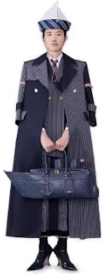 (W) Thom Browne 2023秋冬海军蓝羊毛条纹双排扣西装. FBC877F-F0330-415 Lookbook (W) Thom Browne 2023秋冬海军蓝羊毛条纹双排扣西装. FBC877F-F0330-415