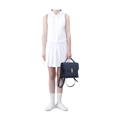 (Women) Thom Browne FW23 Solid Stripe Slim-Fit Short Skirt. FJK098A-J0082-100