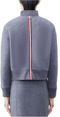 (W) トムブラウン FW23 ウールボンバージャケット - シンプルなベースボール襟デザイン。 FJT294A-J0100 Lookbook (W) トムブラウン FW23 ウールボンバージャケット - シンプルなベースボール襟デザイン。 FJT294A-J0100