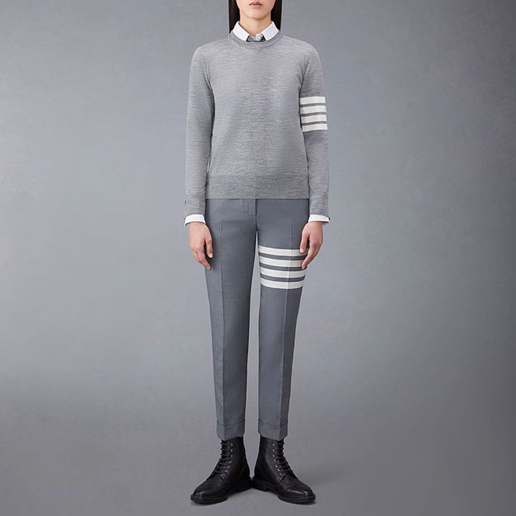 (Women) THOM BROWNE FW23  Wool Pullover Sweater with Four Stripes. FKA280AY1014 圖 3