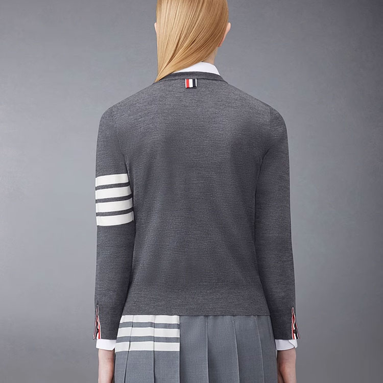(Women) THOM BROWNE FW23  Wool Pullover Sweater with Four Stripes. FKA280AY1014 圖 7