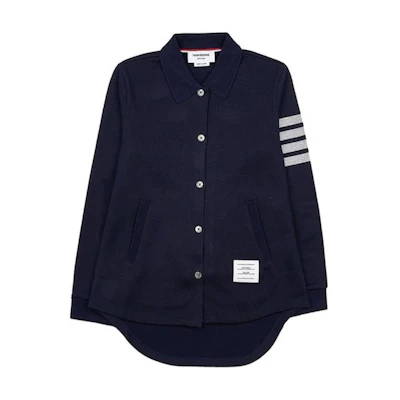 (Women) Thom Browne FW23 Pre-Fall Single-Breasted Striped Blazer. FJT274A-07545-415
