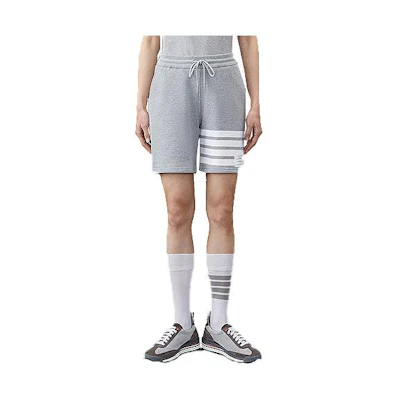 (Women) THOM BROWNE FW23 Women’s Four-Bar Drawstring Straight-Leg Casual Shorts. FJQ056A00535