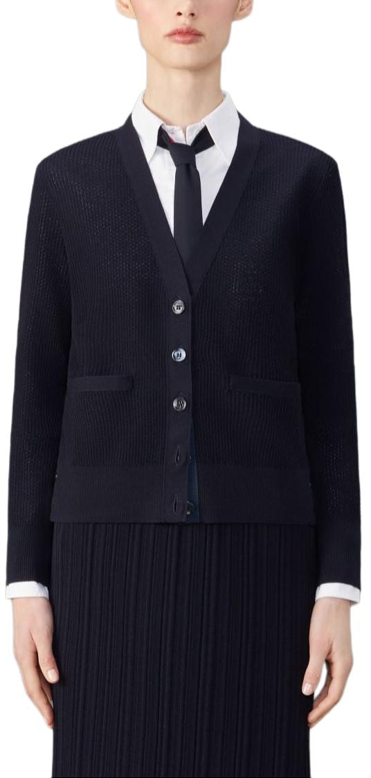 women-thom-browne-fw-24-navy-blue-v-neck-button-casual-long-sleeve-sweater-fkc-589-a-y1045-415
