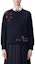 Buy (Women) Thom Browne FW24 Oversized Crewneck Long Sleeve Sweatshirt Navy Blue. FJT365E-06931-415