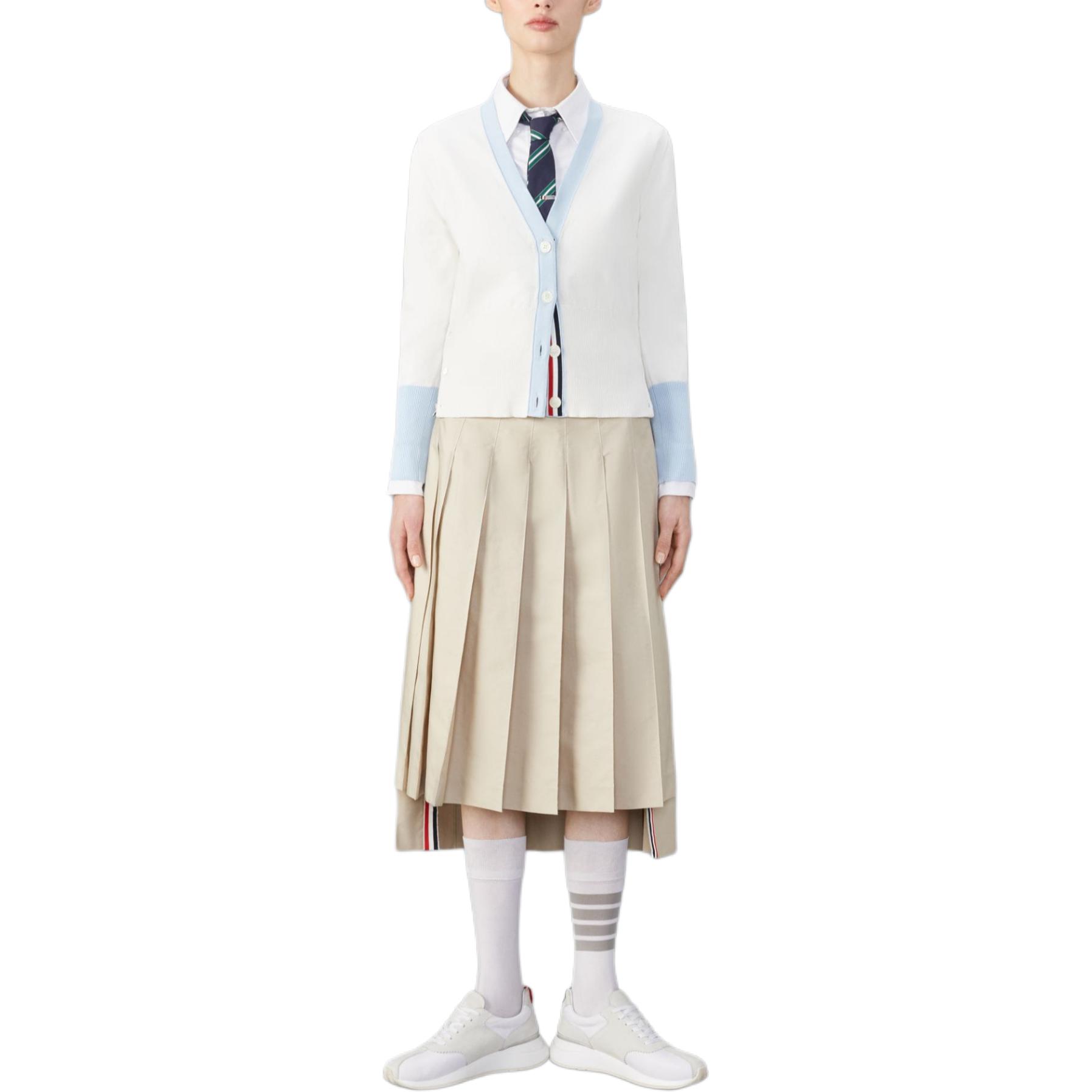 Lookbook (W) Thom Browne FW24 白色花卉V領針織開衫毛衣 FKC587A-Y3004-100