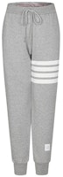 (Women) Thom Browne Gray Drawstring Sweatpants, 4-Stripes, FW21 Collection FJQ001A-00535-055 (Women) Thom Browne Gray Drawstring Sweatpants, 4-Stripes, FW21 Collection FJQ001A-00535-055