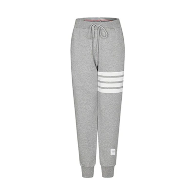 (Women) Thom Browne Gray Drawstring Sweatpants, 4-Stripes, FW21 Collection FJQ001A-00535-055