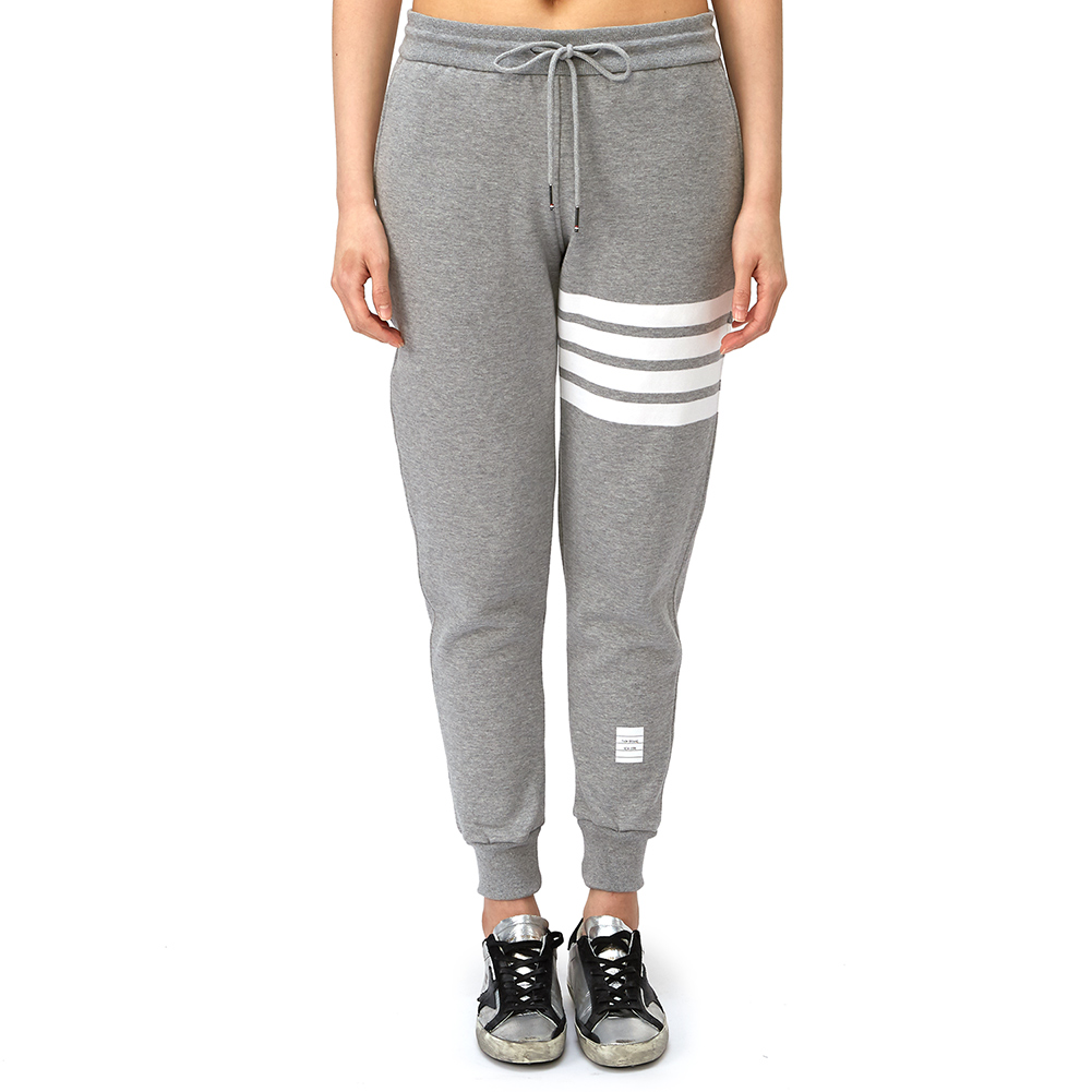 Details for (W) Celana Jogger Thom Browne Abu-Abu, 4-Stripes, Koleksi FW21 FJQ001A-00535-055