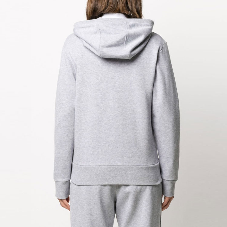 Details for (Women) Thom Browne Gray Logo Zip-Up Hooded Sweatshirt Jacket FJT167A-06931-065