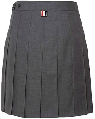 (W) Falda Plisada de Lana Gris Thom Browne - Estilo Preppy Verano Regreso a Clases. FGC402V-00626-035 Lookbook (W) Falda Plisada de Lana Gris Thom Browne - Estilo Preppy Verano Regreso a Clases. FGC402V-00626-035