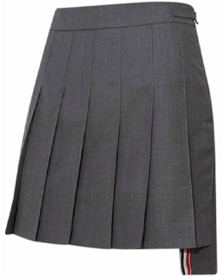 (W) Falda Plisada de Lana Gris Thom Browne - Estilo Preppy Verano Regreso a Clases. FGC402V-00626-035 Shop (W) Falda Plisada de Lana Gris Thom Browne - Estilo Preppy Verano Regreso a Clases. FGC402V-00626-035