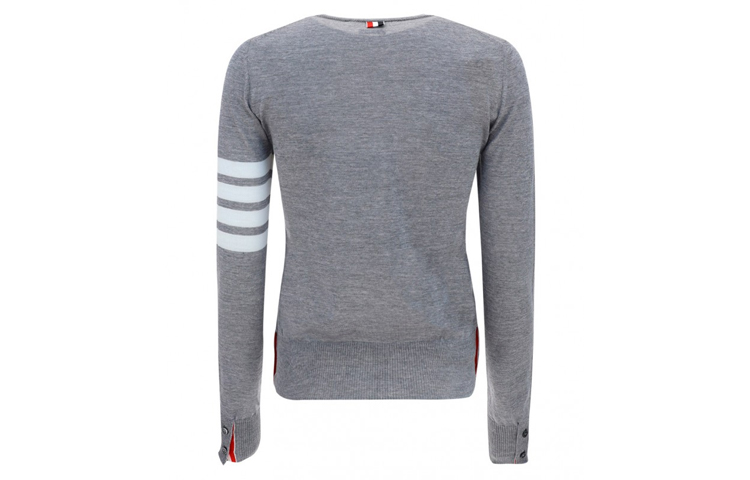 (Women) Thom Browne Grey 4-Bar Wool Knit Pullover Sweater FKA280A-00014-055 圖 3