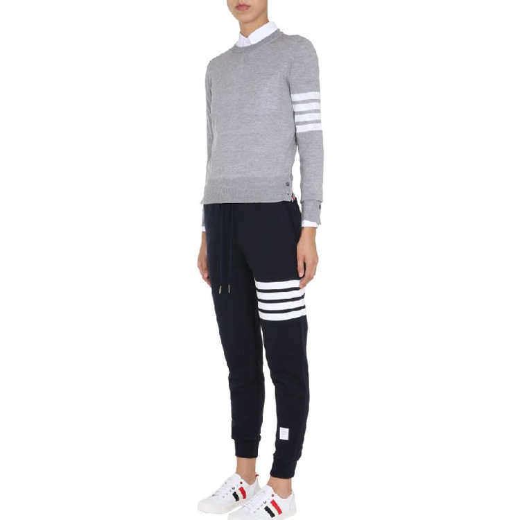 (Women) Thom Browne Grey 4-Bar Wool Knit Pullover Sweater FKA280A-00014-055 圖 4