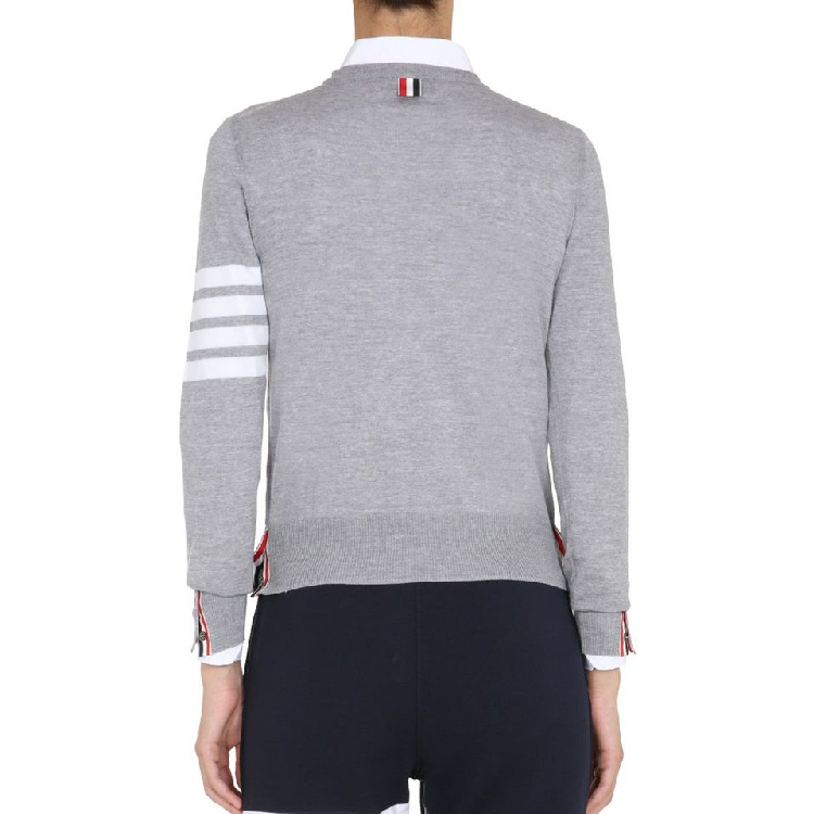(Women) Thom Browne Grey 4-Bar Wool Knit Pullover Sweater FKA280A-00014-055 圖 6