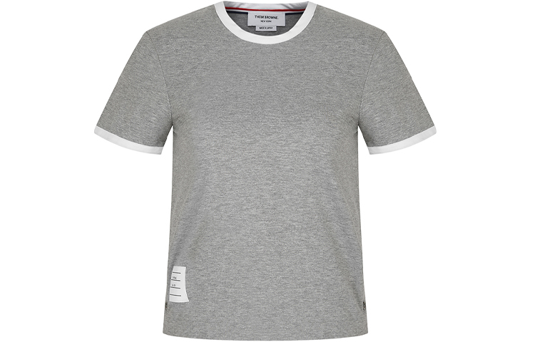 Order (W) 톰브라운 그레이 크루넥 티셔츠 화이트 트림 FJS075A-00042-055