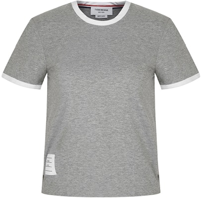 (W) 톰브라운 그레이 크루넥 티셔츠 화이트 트림 FJS075A-00042-055 Order (W) 톰브라운 그레이 크루넥 티셔츠 화이트 트림 FJS075A-00042-055