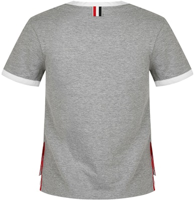 (W) 톰브라운 그레이 크루넥 티셔츠 화이트 트림 FJS075A-00042-055 Lookbook (W) 톰브라운 그레이 크루넥 티셔츠 화이트 트림 FJS075A-00042-055