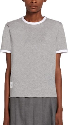 (W) 톰브라운 그레이 크루넥 티셔츠 화이트 트림 FJS075A-00042-055 Purchase (W) 톰브라운 그레이 크루넥 티셔츠 화이트 트림 FJS075A-00042-055