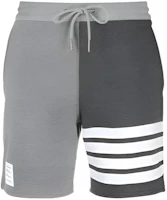(Women) THOM BROWNE Grey Drawstring 4-Bar Patchwork Casual Shorts. FJQ056F-00535-982 (Women) THOM BROWNE Grey Drawstring 4-Bar Patchwork Casual Shorts. FJQ056F-00535-982